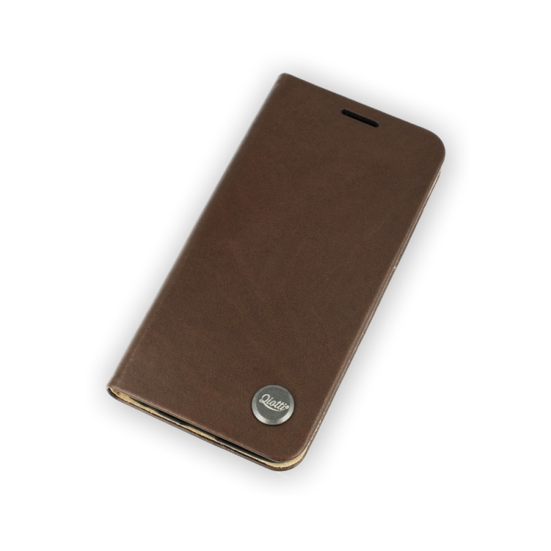 QIOTTI Custodia cover a libro per Samsung Galaxy S6 Qiotti QBook Slim Carrier brown